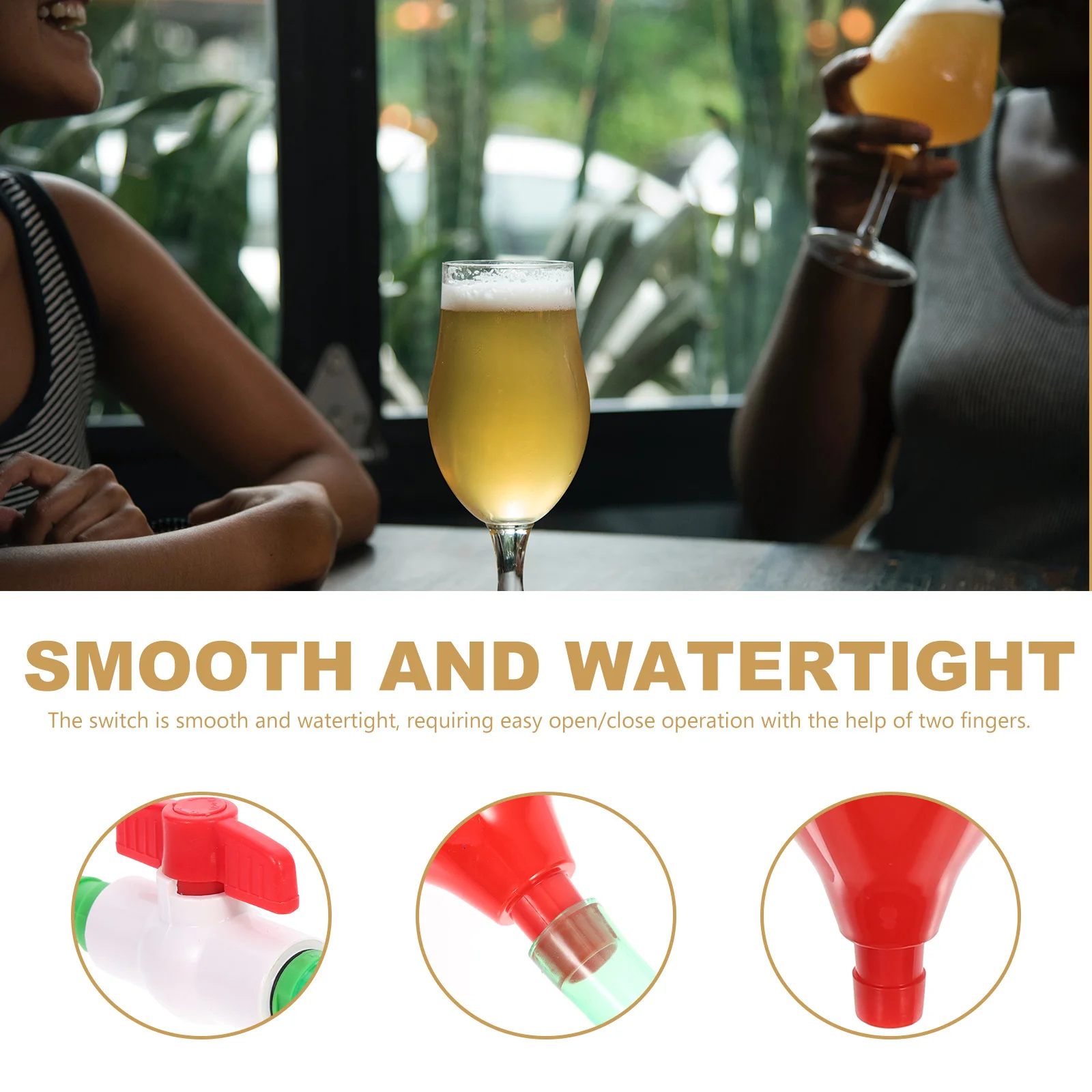 

Plastic Beer Funnel Sturdy Long Tube Party Supplies Drinking Games Hose Valve Lightweight Flexible