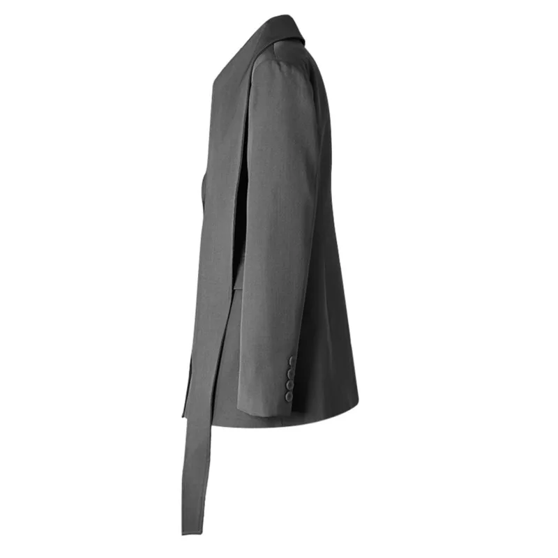 KWTX ショルダーネクタイ ブレザー レディース - 春夏 軽量 ジャケット オフィス カジュアル エレガントで豪華なスーツ コート S-L