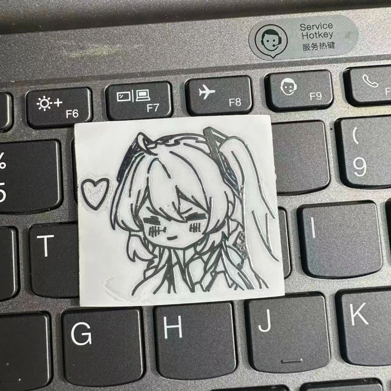Hatsune Miku cartoon anime character series metal stickers for decorating laptops, headphones, and tablets, 3D metal stickers view 6