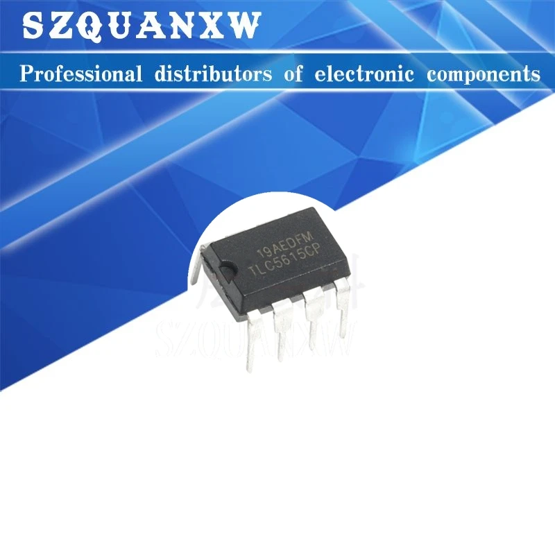 1PCS TLC5615CP TLC5615 10-bit digital-to-analog converter DIP8