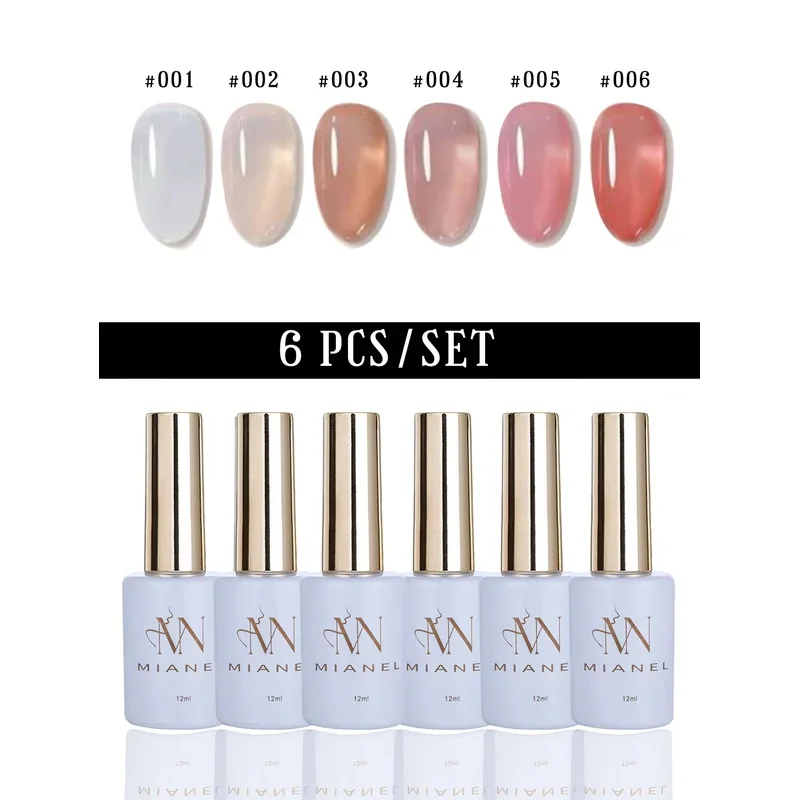 

MIANEL 12ML Autumn Nails 30- Colors Ice Clear Nude Jelly Gel Nail Polish Pink Nails Gel Polish White Nails UV Light Nails