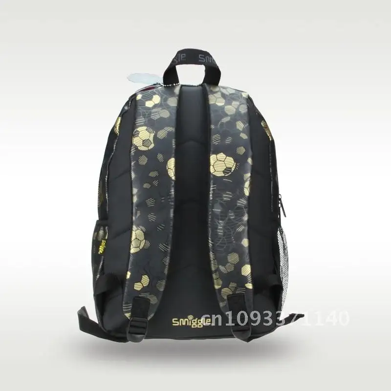 Australia Original Smiggle Golden football backpack children's backpack fashion versatile children's bag 7-16 years 16 inch