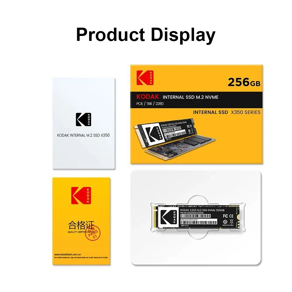 Kodak-Unidade de estado sólido para laptop e desktop, SSD M.2 original, NVME, PCIe3.0x4, 2280, Gen3, 256GB, 512GB, 1TB, 2TB, alta velocidade, 2500 Mbps