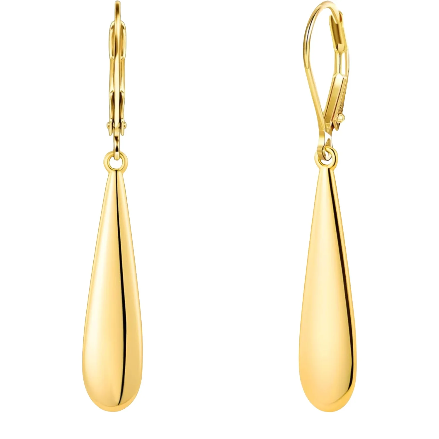 925 Sterling Silver Long Teardrop Dangle Earrings for Women Hypoallergenic Drop Leverback Earrings Trendy Earings Jewelry Gifts