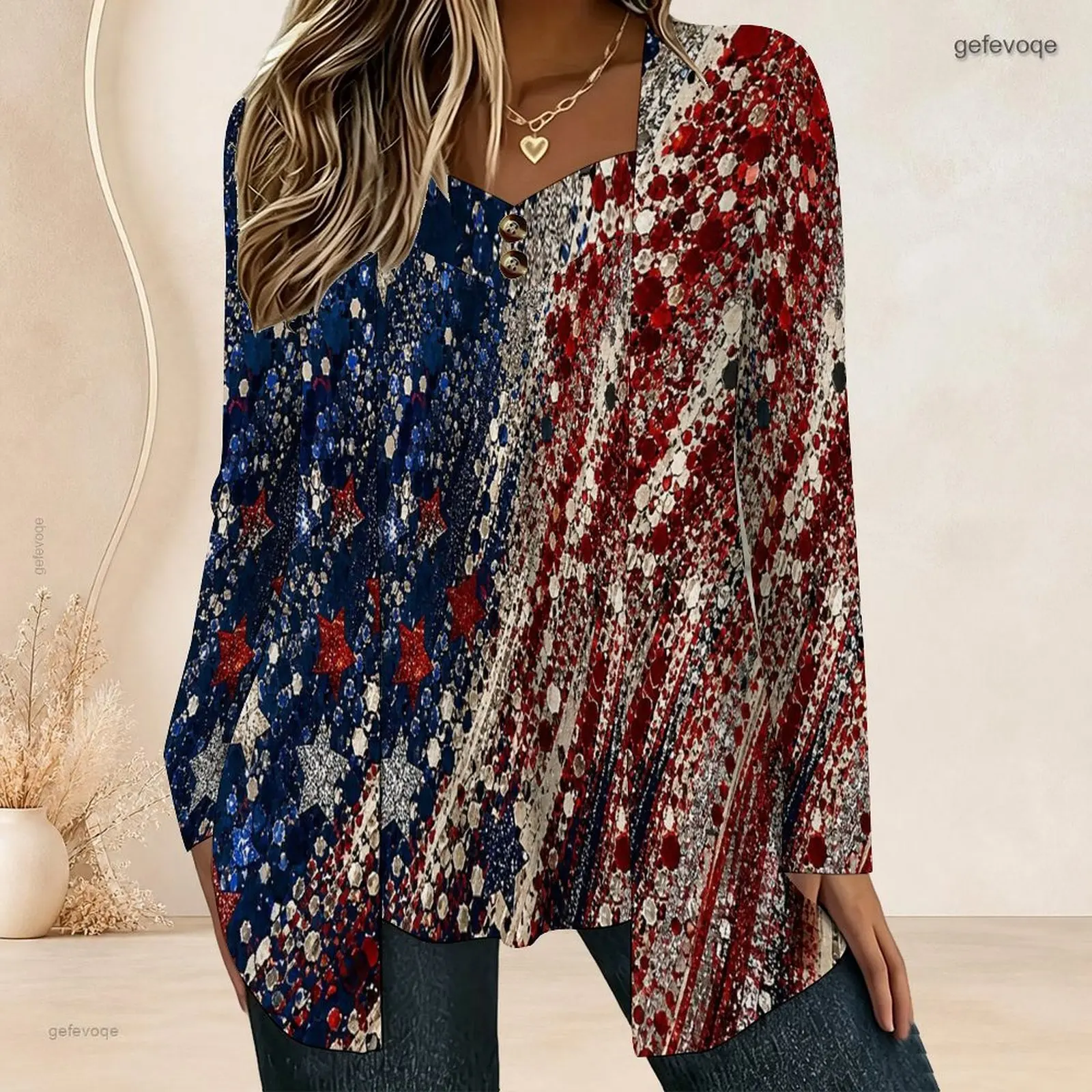 Women Fake Two Piece Long Sleeve Blouse Open Cardigan With Cami Top V Neck Button Detail Pleated Front Loose Tunic Oversize