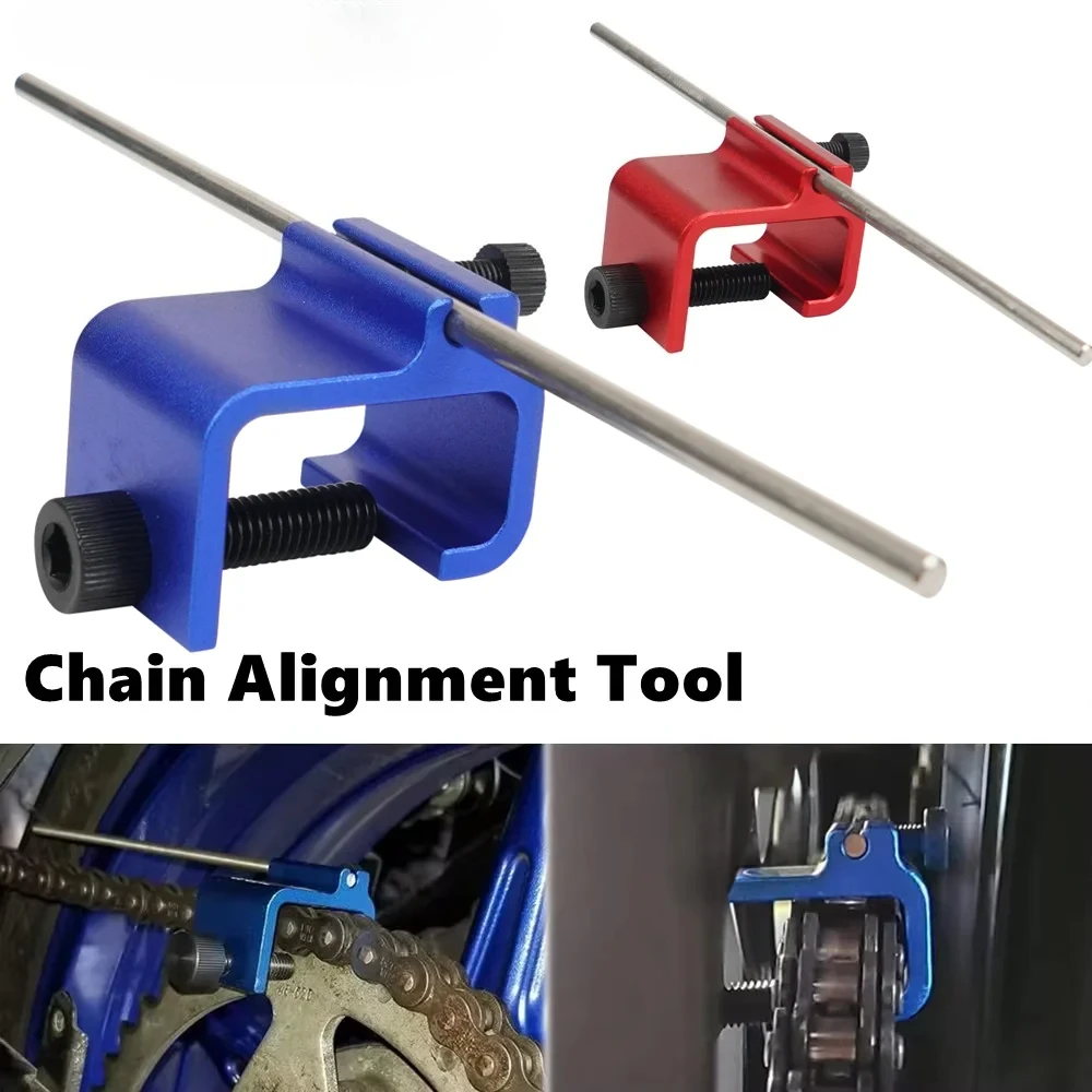 Motorcycle Chain Alignment Tool - CNC Aluminum Quick Accurate Calibrator for ATV/Dirt Bike/Scooter Sprocket Repair