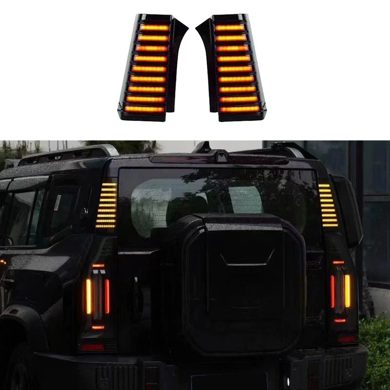 Car D-pillar Turn Signal Fit for JETOUR Traveler T2 2023-2024 Modified  Auto Tail Turn Signal Brake Light Decoration Accessories