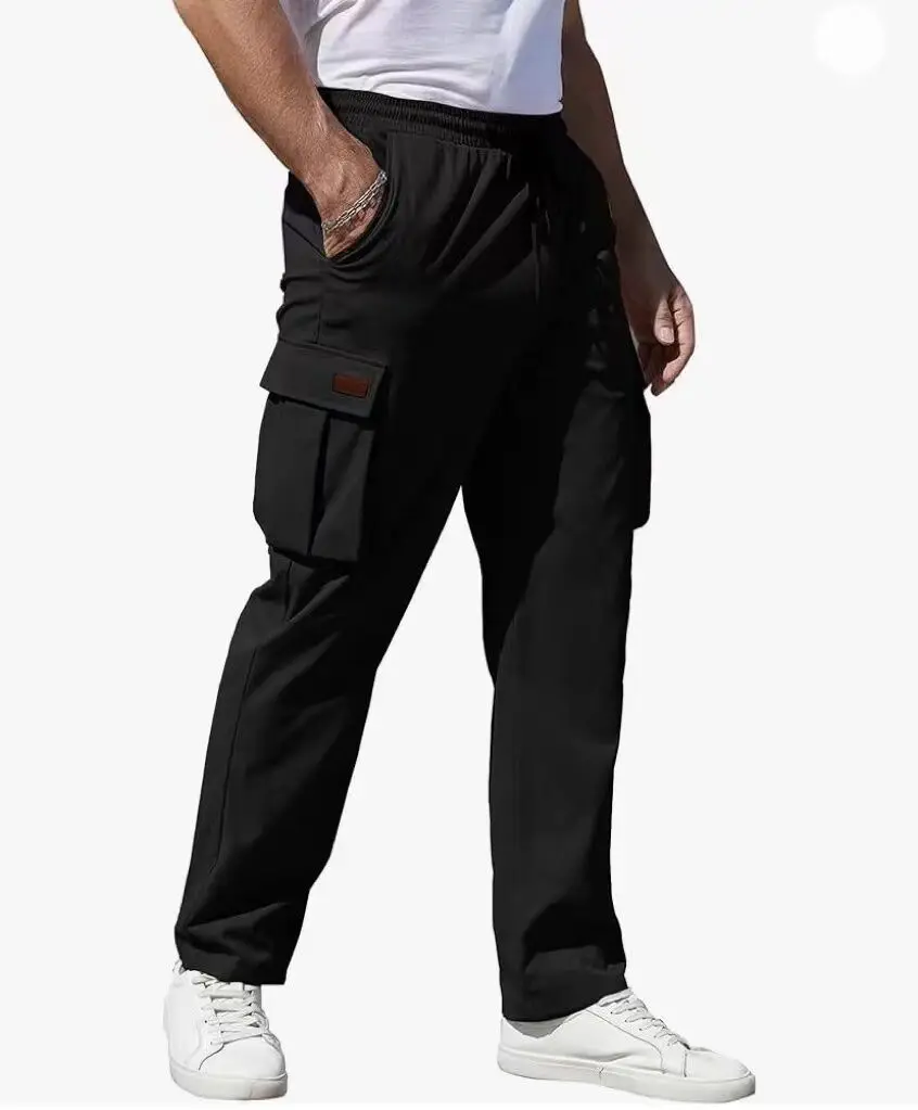 

Men's loose straight leg workwear pants, men's spring and autumn American style pants, draped wide leg pants, men's