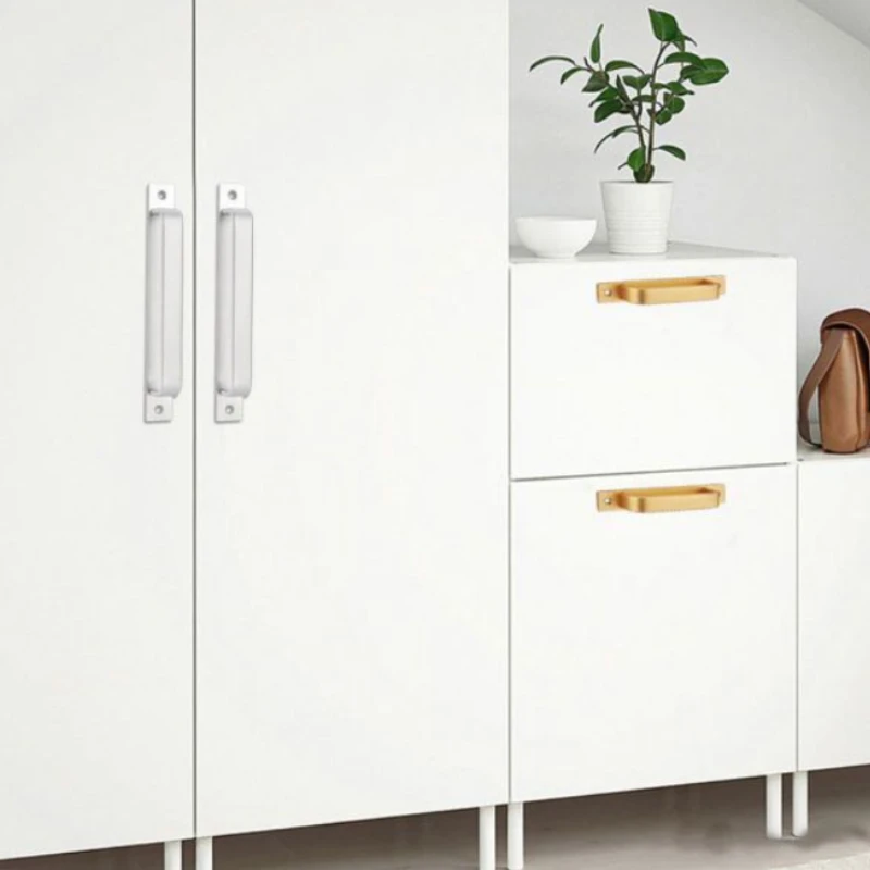 Golden Aluminum Alloy Warehouse Door Black Kitchen Handle Door/Window Handle Balcony Wooden Sliding Door Handle