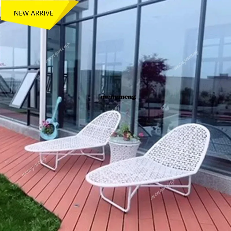 

M138 Rattan Adults Folding Chair Beach Reclining Sun Lounger Lounger Folding Chair Wide Outdoor Living Chaise Pliante Furniture