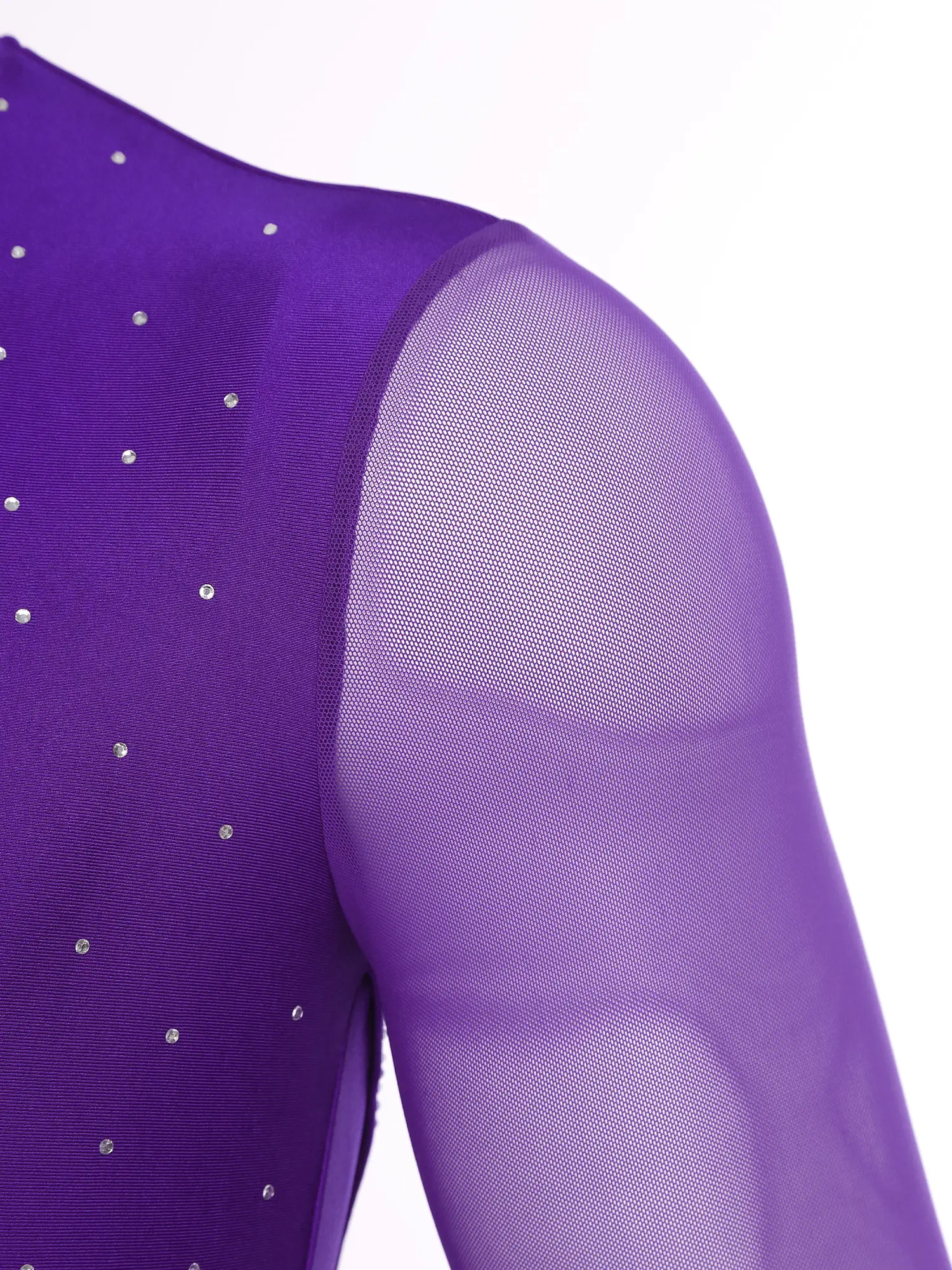 Costume da ballo latino da uomo Costume da spettacolo Uomo Danza Pattinaggio artistico Tuta Maglia attillata Maniche lunghe Ginnastica Unitards