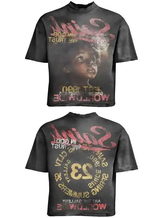 

Винтажные футболки большого размера Y2K Tirts ort Sve round Ne Print, молодежные повседневные летние модные креативные забавные темы