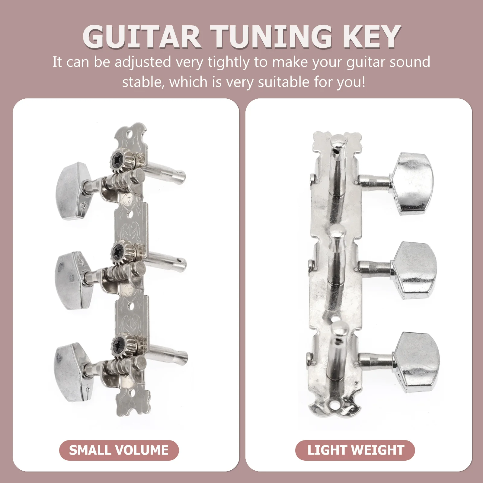 

1 set 1 Set Tuning Pegs Stainless Steel For Folk Guitar Replacement Head Knobs Durable Tuning Keys Guitar Parts Accessory