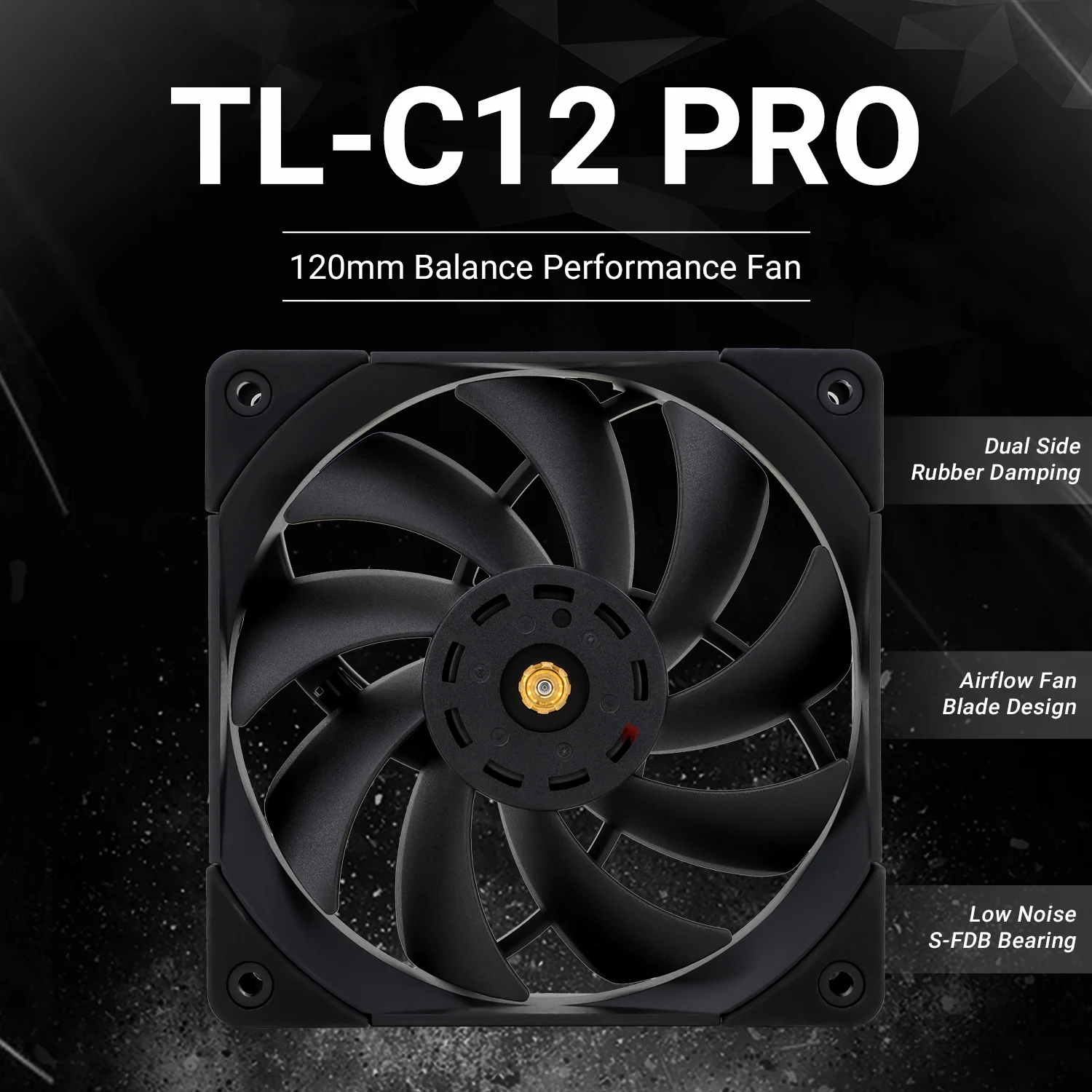 مروحة تبريد Thermalright 120 مم TL- C12 pro/pro G/PRO W مروحة تبريد وحدة المعالجة المركزية 1850 دورة في الدقيقة S-FDB تحمل 4Pin·Pwm #1