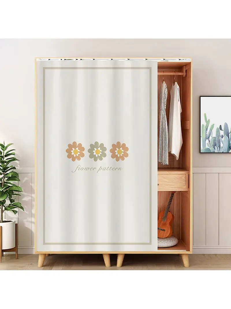 

Simple Slide Tra Curtain for Cabinet Dustproof Closet Door Curtain Obstruction Ugly Thing elf oe Ra Cover Curtain
