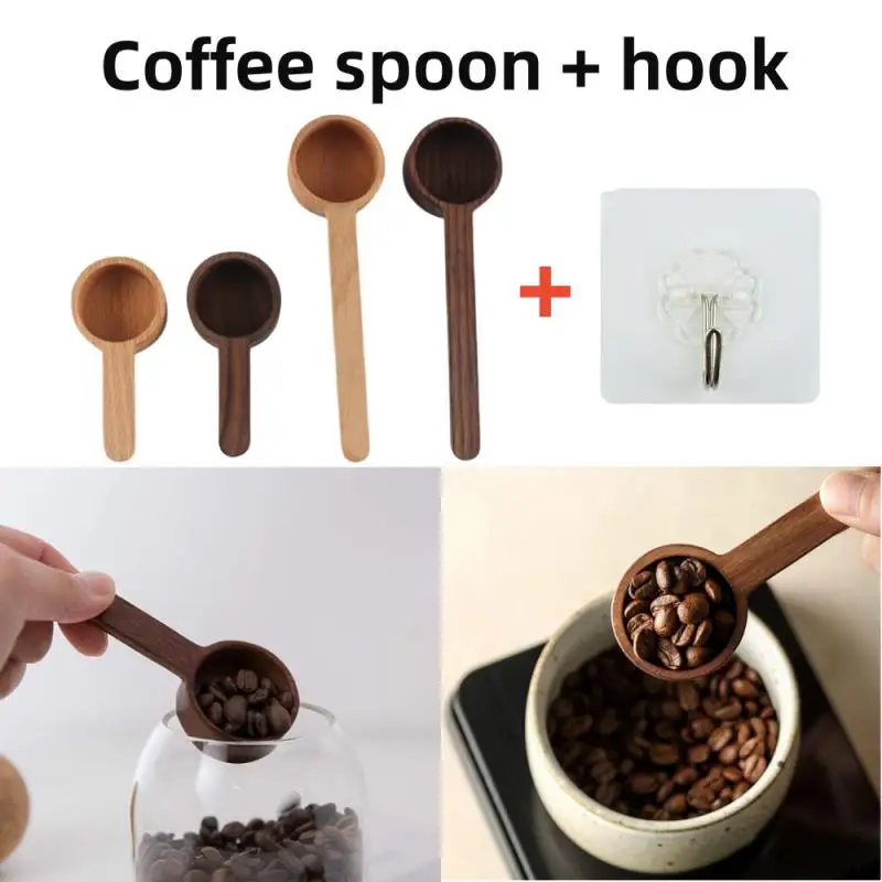 Measuring Spoon Durable High Quality Kitchen Wooden Coffee Spoon Measuring Spoon Black Walnut Spoon Easy To Use Necessary Grace