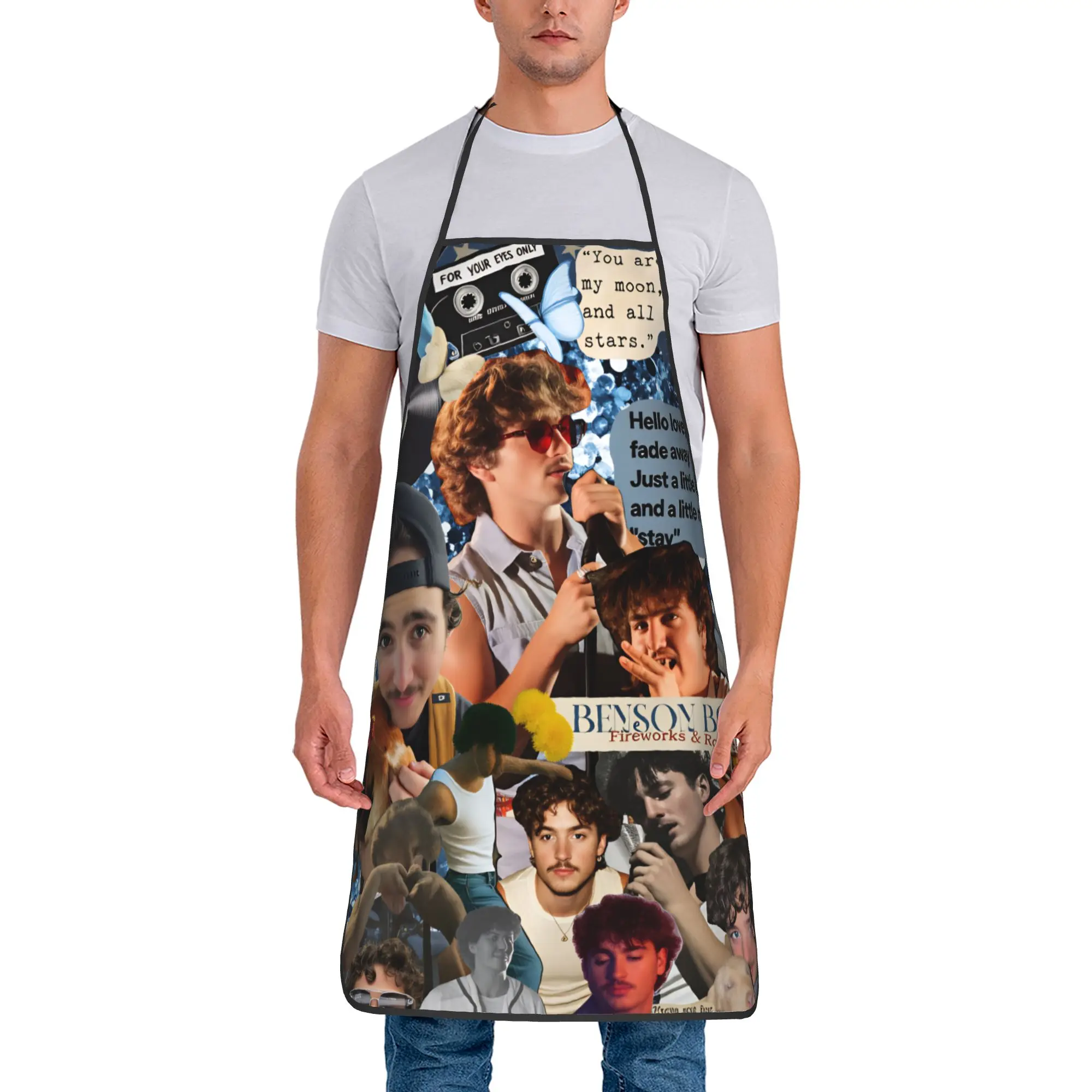 

Benson Boone American Singer Apron Cute Household Kitchen Accessories Work Manicure Aprons without Pocket