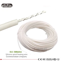 1~100M 0.6~ 588Ω/M silicone rubber alloy spiral heating wire heating cables multipurpose heating cable electric hot wire