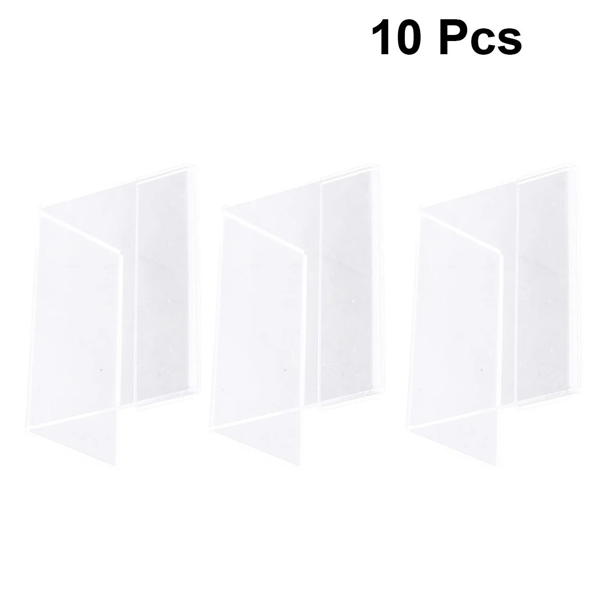

10Pcs Transparent Acrylic L Shape Display Stand Desktop Paper Photo Holder Office Store Meeting Card Display 40x55mm