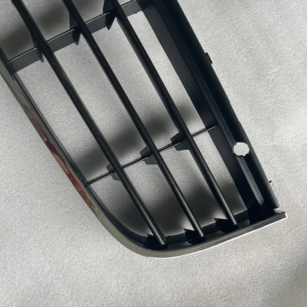 الكروم الأسود ABS الجبهة السفلى المصد مركز شبكة شواء مصبغة تنفيس ل جيتا MK5 2005-2009 1K0853677C اكسسوارات السيارات #3