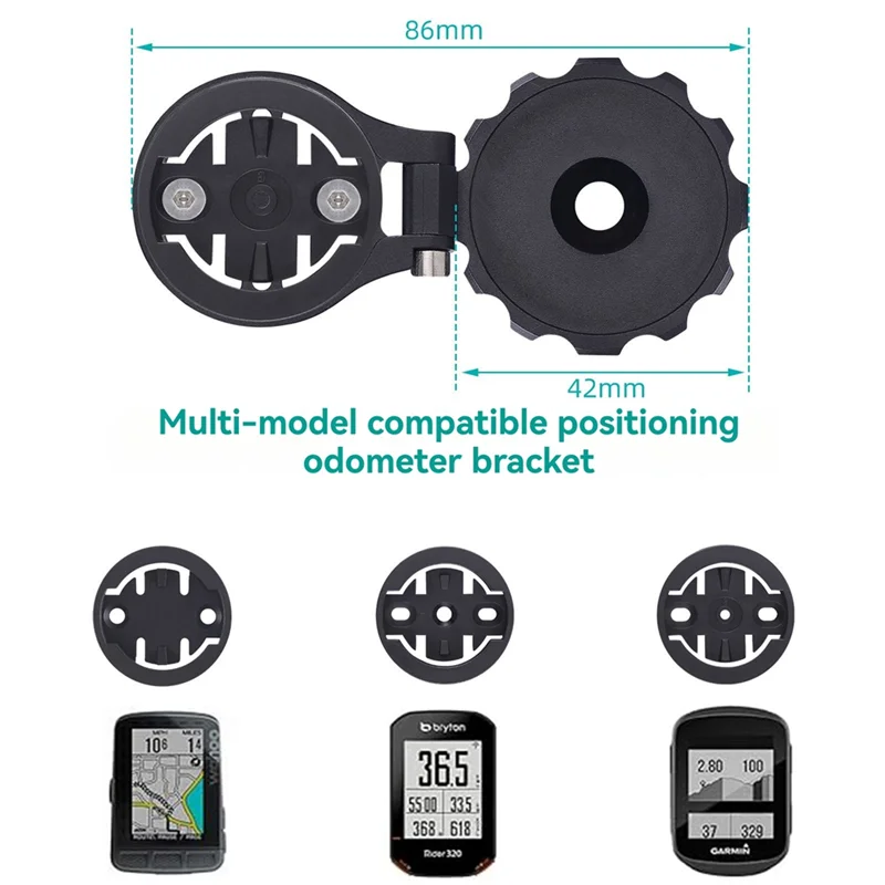 A89E-Bicycle Computer Stem Top Cap Mount Holder Adjustable For Garmin Bryton Wahoo IGPSPORT For Airtag Bike Computer Mount