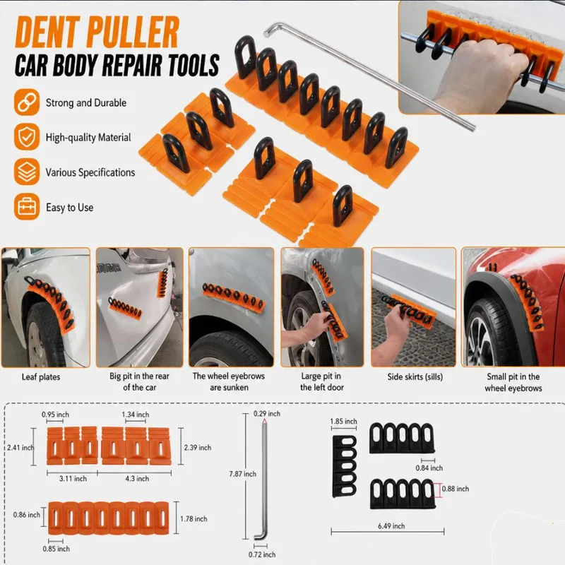 Automotive Sheet Metal Repair Kit Body Dent Recovery Tool Multi Claw Hook And Pull Force Device