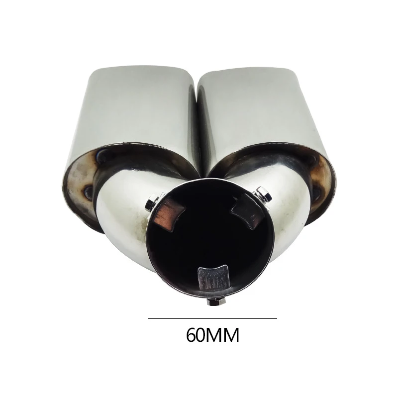 1PC Exhaust Pipe Double Head Muffler Suitable for Corolla LEVIN Vios YARiS L Stainless Square Double Head Exhaust Pipe Muffler