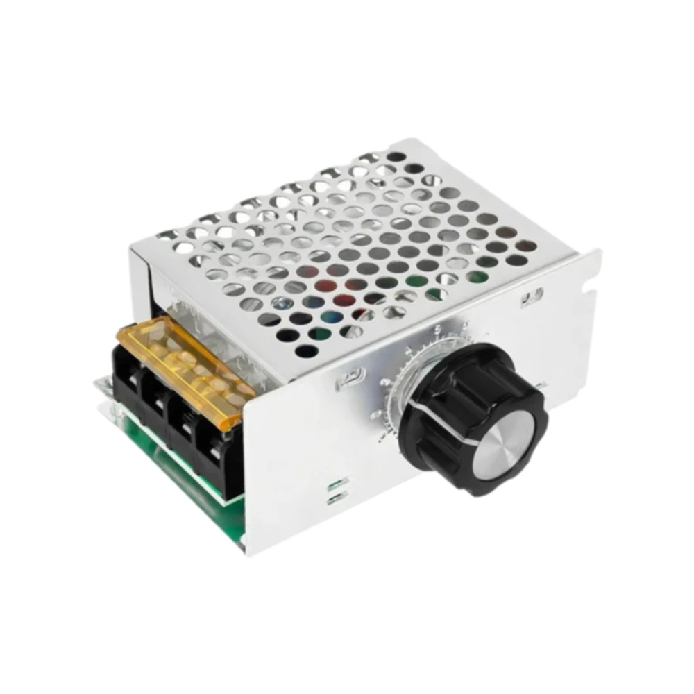 2pcs 4000W High Power Thyristor Electronic Voltage Regulator Dimmer Speed Control Temperature Control with Fuse Case