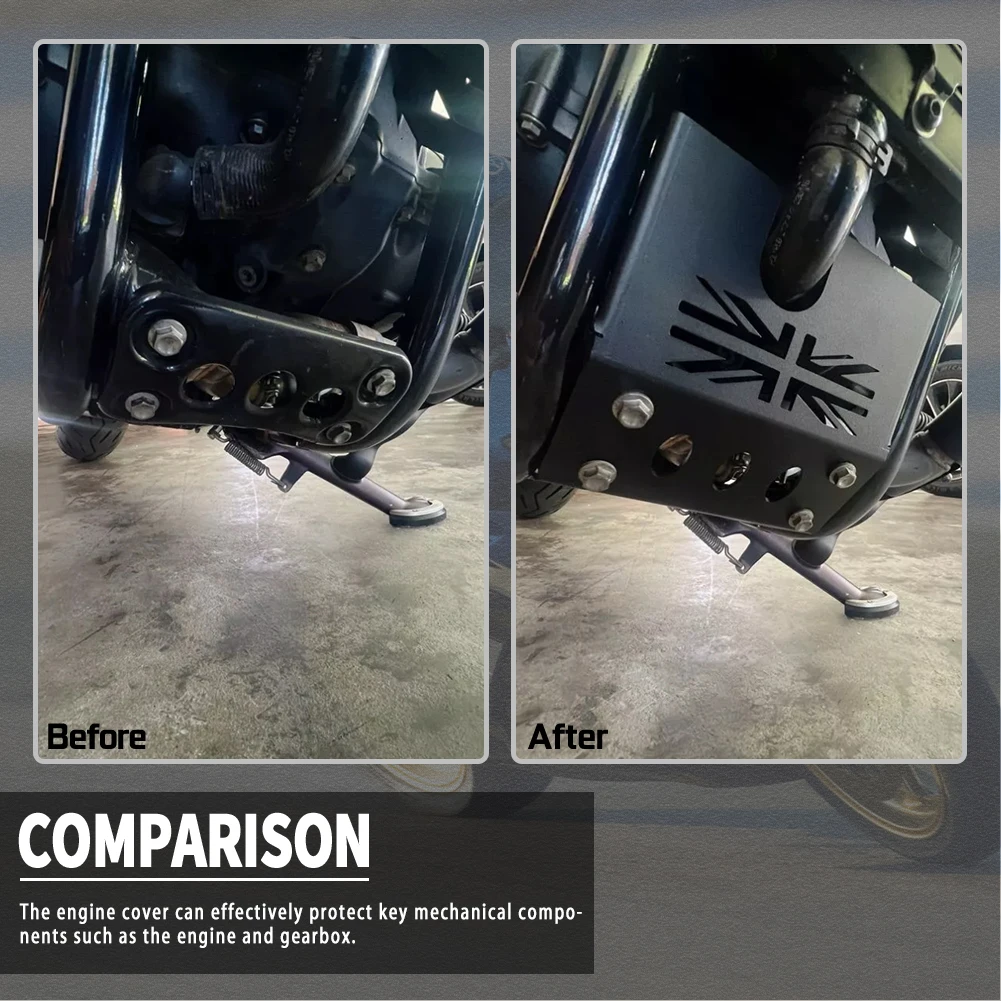 

Motorcycle Engine Protection Cover Chassis Under Guard Skid Plate Belly Pan Protector For Triumph Bonneville Thruxton Street