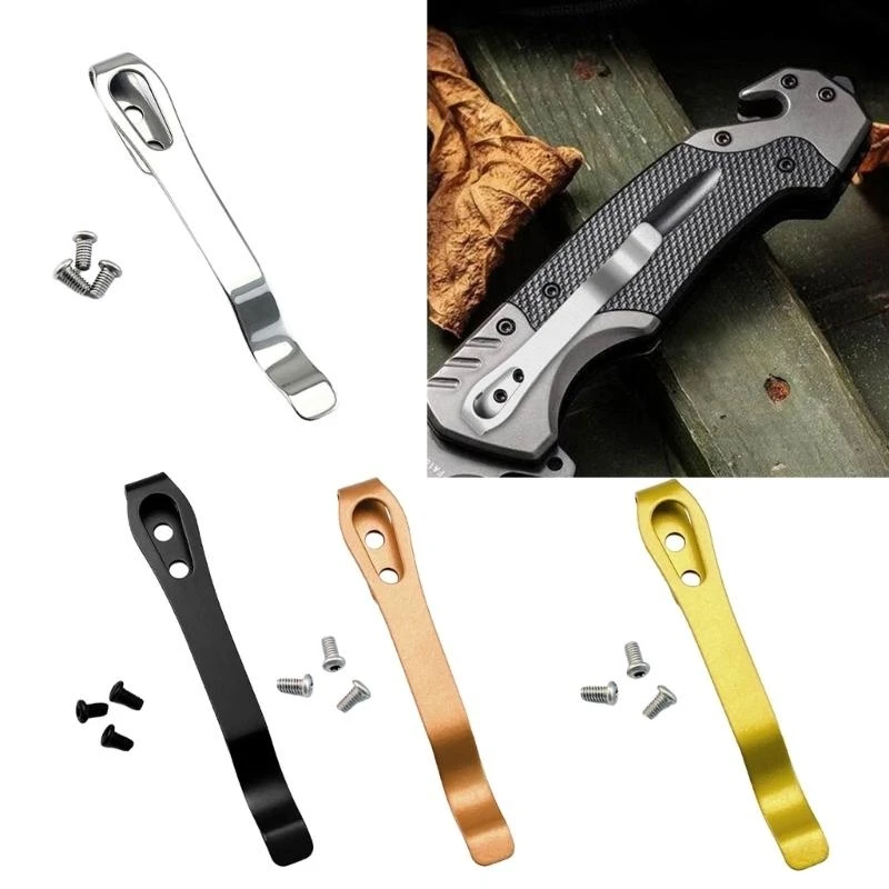 X37E Stainless Steel Pocket Clip Back Clamp for Cutter DIY Tool Repair Project