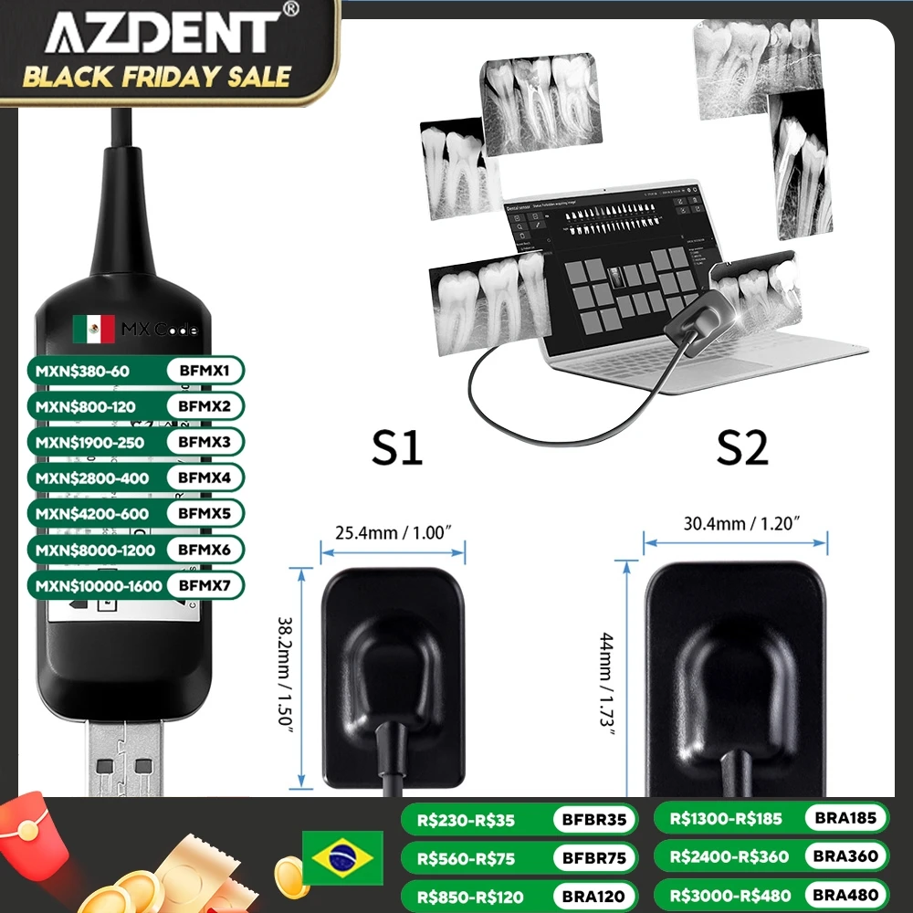 Dental Sensor AZDENT X-ray Digital Sensor Intraoral Digital System HD Image  Dentistry Tools