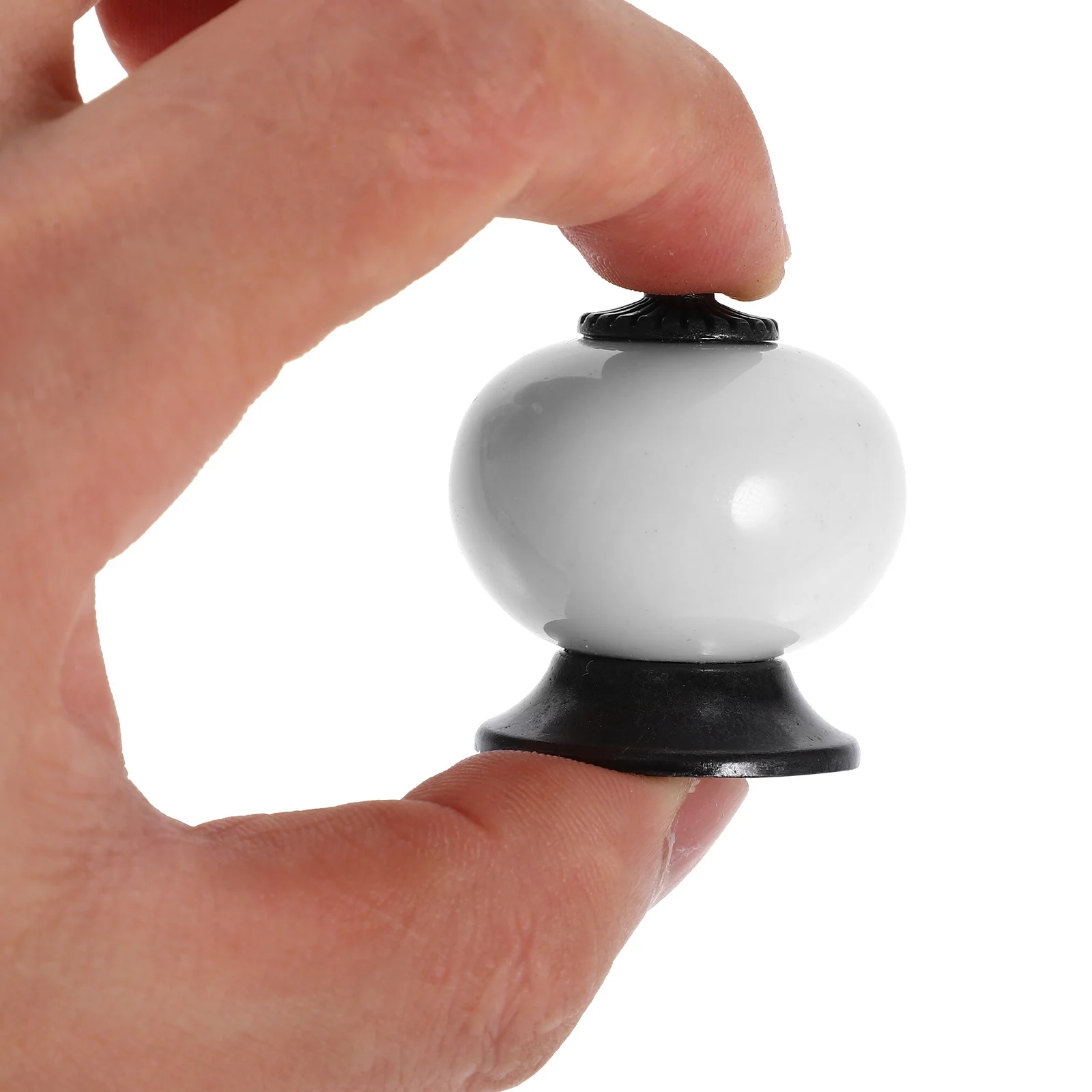 5 قطعة مقابض خزانة السيراميك المستديرة 38 مللي متر برغي معدني أبيض متضمن سهلة التركيب لخزانة ملابس بأدراج مقبض الباب مجموعة مقبض الباب المستدير #6