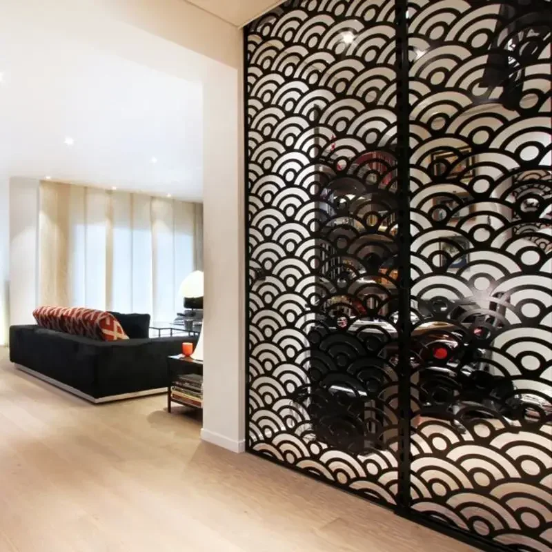 Hot Sale Contemporary Design Stainless Steel Laser Cut Screen Indoor Decorative Room Dividers Partition with Coating Technique