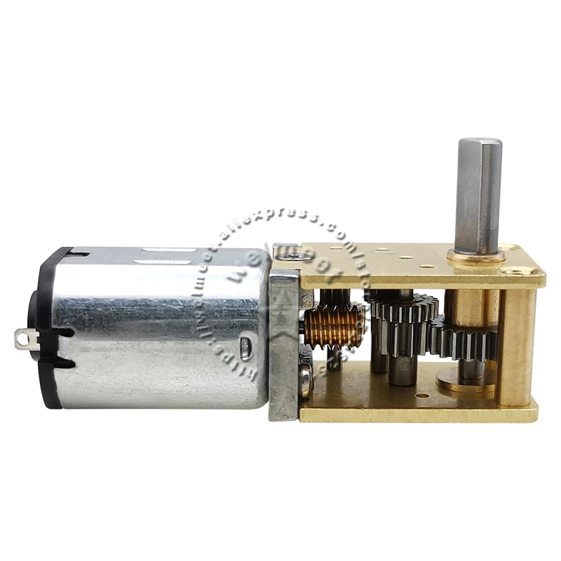 1pcs N20 Micro Speed Reduction Turbine Worm DC Gear Motor with D-Shaft Full Metal Gearbox Wheel DC3-12V 4-381RPM