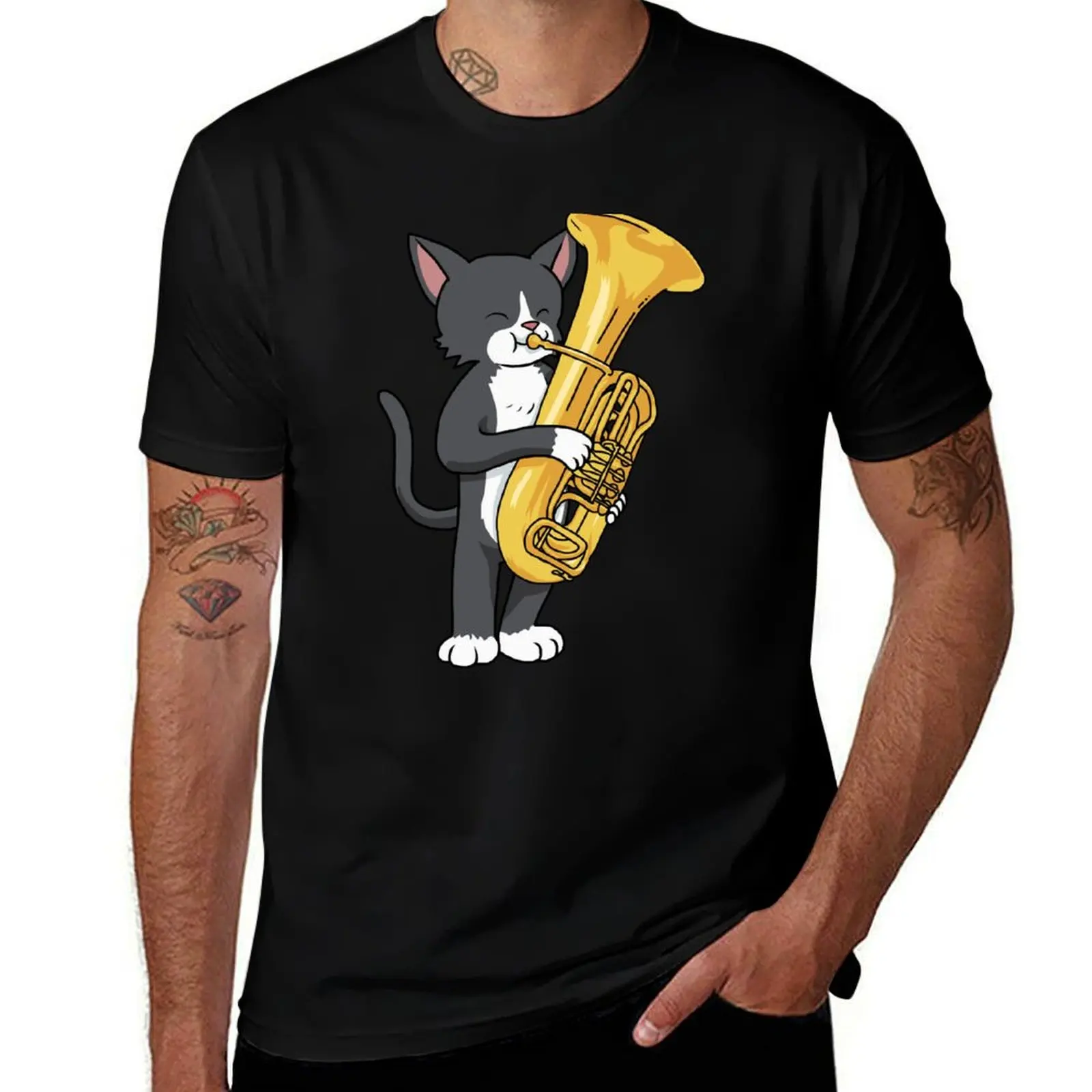 

Tuxedo Cat Tuba Gifts Women Men Marching Band Gifts Cat Tuba T-Shirt Blouse clothes blue archive fruit of the loom mens t shirts
