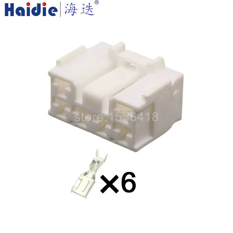 

1-20 sets 6 Pin Auto Cable Connector Automobile Unsealed Socket Car Plastic Housing Plug 6520-1465