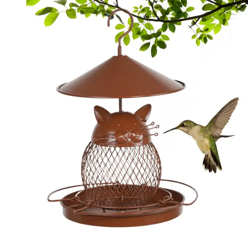

Squirrel Resistant Bird Feeders Metal Mesh Bird Feeders For Outdoors Spill Proof Finch Feeding Station With Design For Wildlife