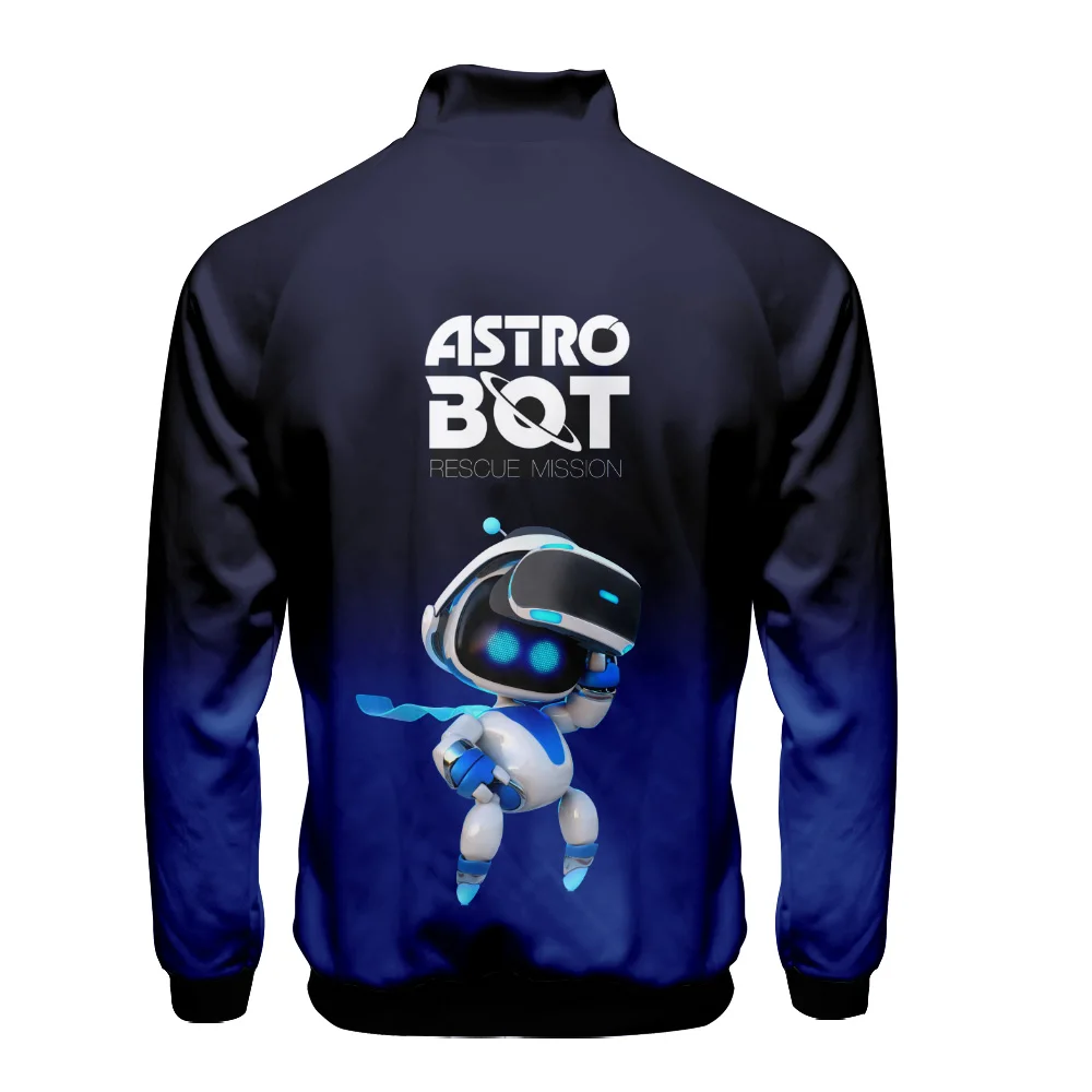 Classic Popular Raglan jackets astro bot 3D Print Zipper Jacket Windbreaker Men/Boys Stand Collar Long Sleeve Clothes Jackets