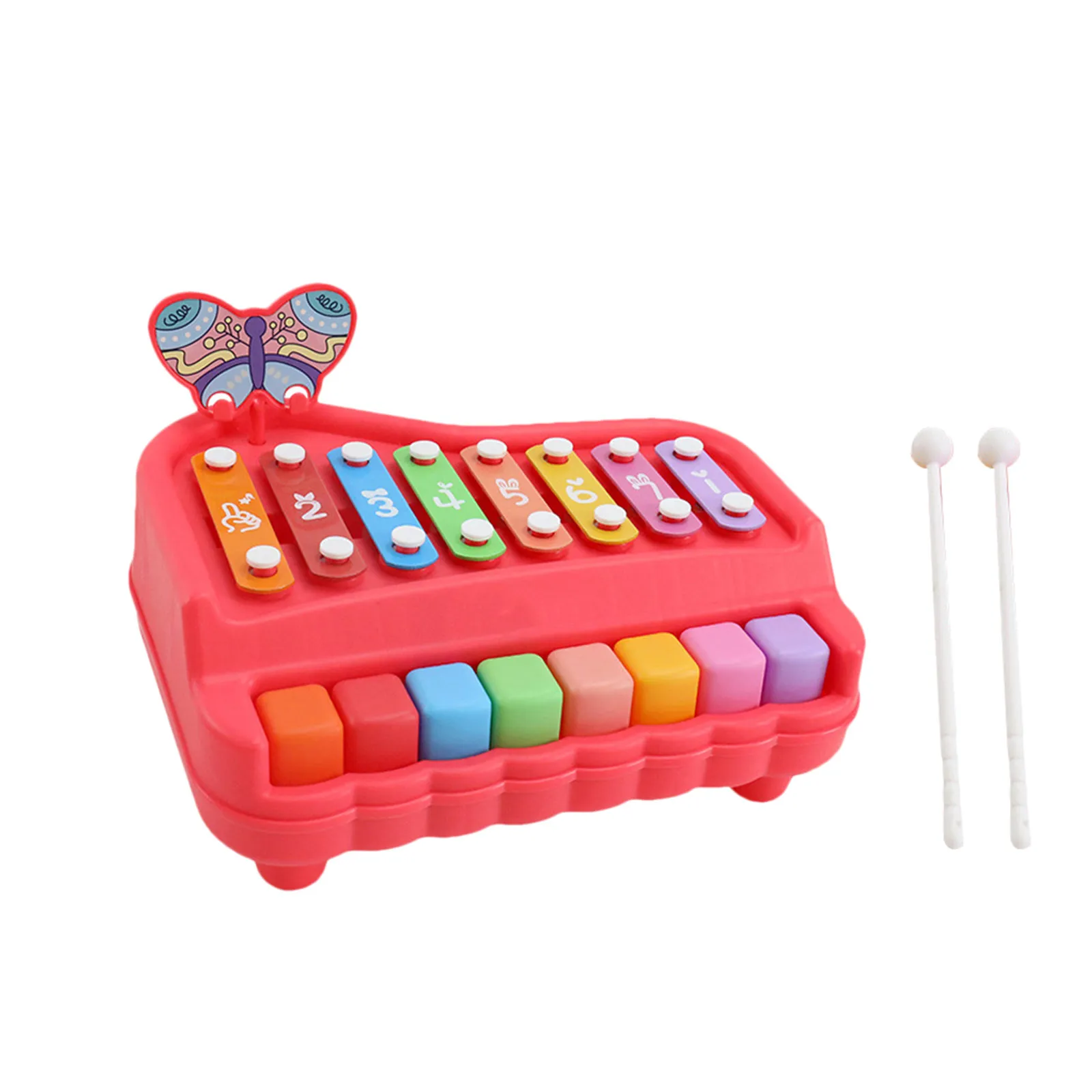 red-piano-toy-musical-knocking-creative-kids-percussion-toys-hand-parent-child-interactive