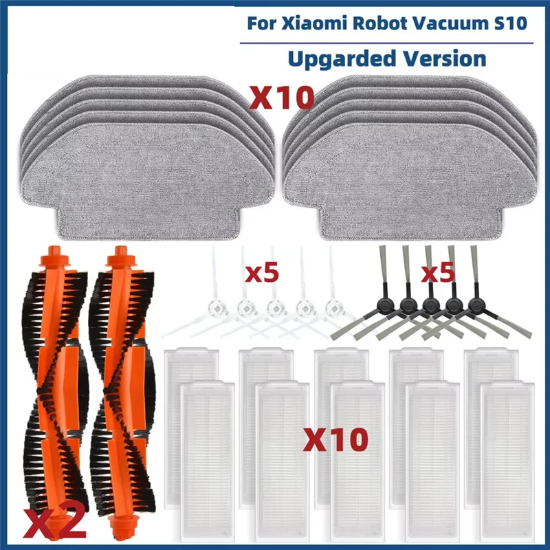 A85I-Accessories For Xiaomi Robot Vacuum Cleaner S10 S12 T12 B106GL Accessories Main Side Brush Filter Mop