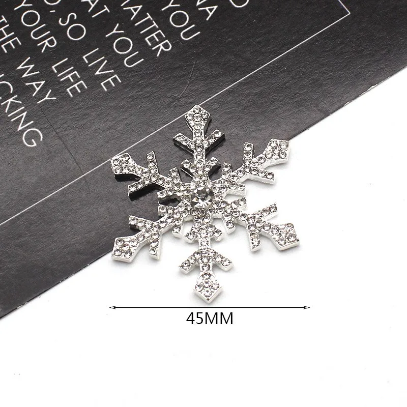 2Pcs neue legierung diamant schneeflocke geschenk box Weihnachten baum DIY stick hochzeit kleid geschenk box dekoration zubehör