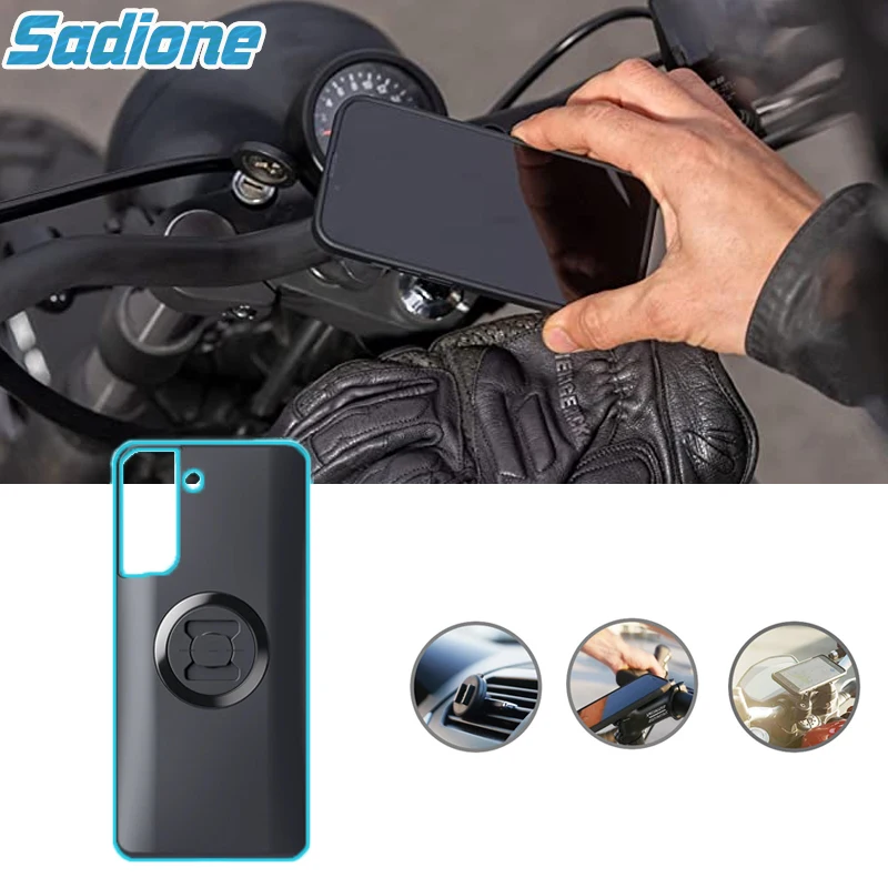 Mobile Phone Case Connect Motorcycle Bicycle Car For Samsung Galaxy S21 5G Smartphone Cover Full Coverage Mount Cellphone Shell