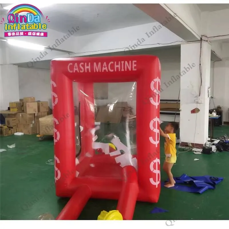 ab Machine Booth Oxford Inflatable Cash Cube Catching Machine With 2 Air Blowers