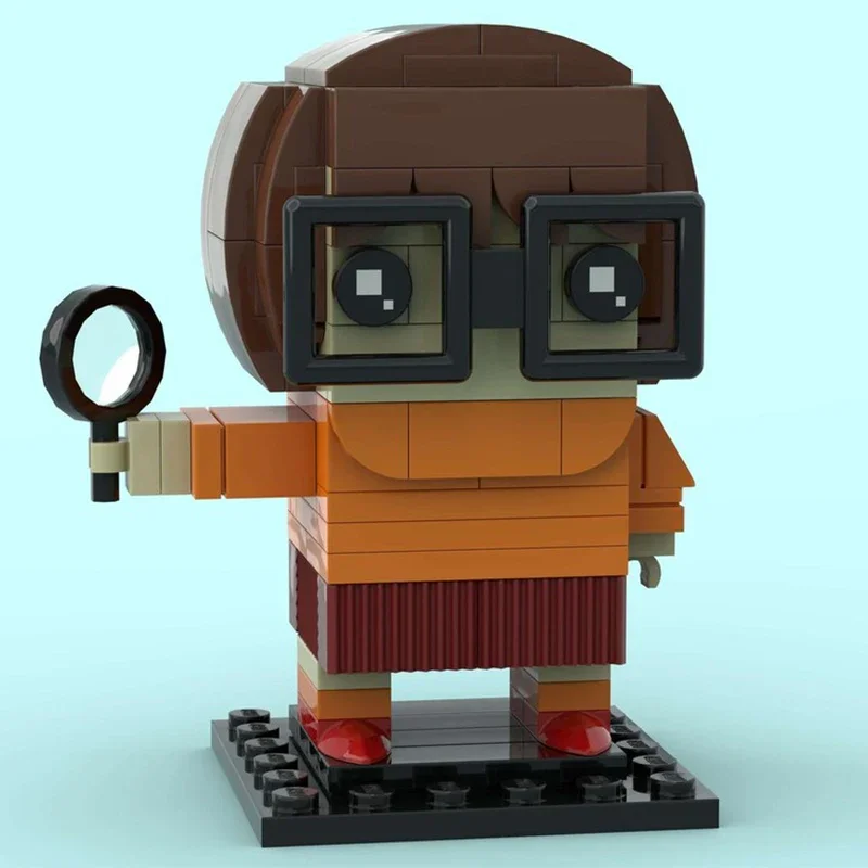 

110 деталей MOC Velma Dinkley: Комедийная детективная история в стиле супернатуральных мотивов, конструктор Brickheadz, рождественский подарок, учебные пособия для класса