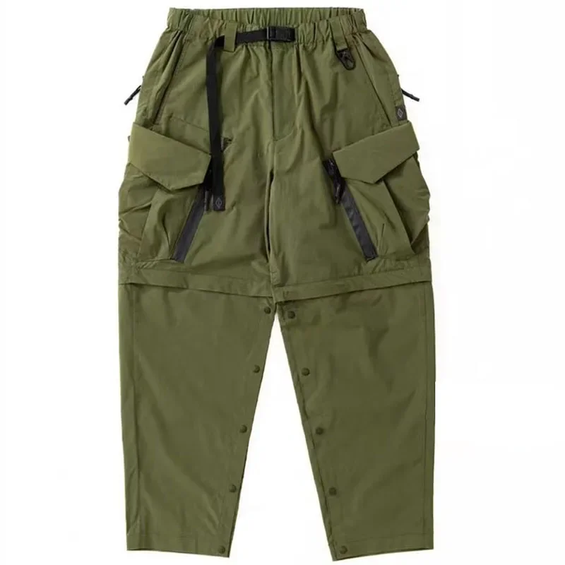 MANASTASH Multi Pocket Outdoor Hiking Pants Waterproof and Detachable Trousers for Men Trendy