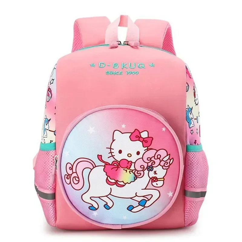 Sanrio hello kitty bolso escolar para niños kuromi jardín de infantes niños y niñas mochila lindo bolso de hombro de dibujos animados