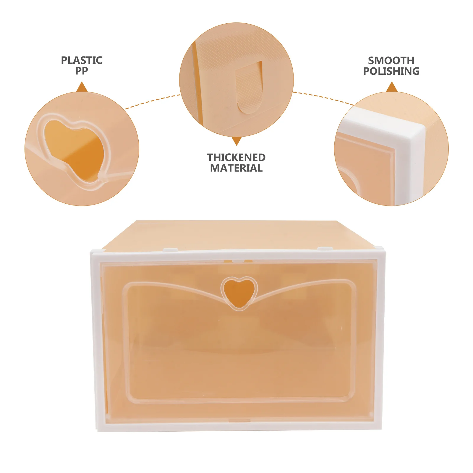 

2pcs Shoe Box Storage Transparent Large Capacity Dust-Proof Moisture-Proof Waterproof Plastic Footwear Container Case For Male