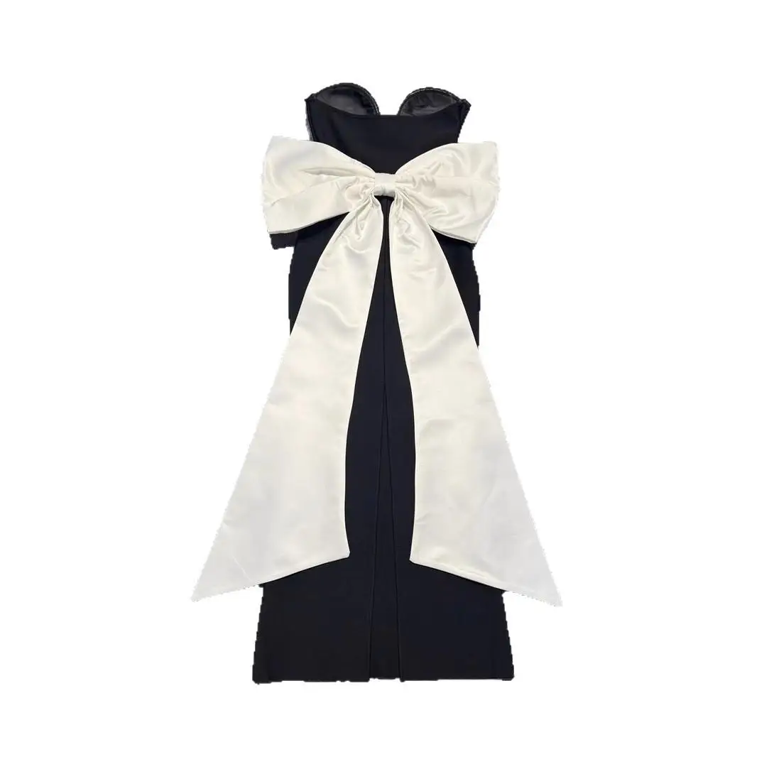 Ele hoch taillierter Svel-Bandage Dr mit Schleifendetail und Figur – ein Ausschnitt für Frauen Ci Walk im Winter