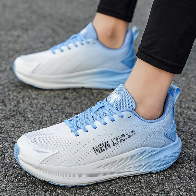 

Autumn Thick Soft Lining Men Minimal Running Sneakers Plain Design Absorbing Sport Trainers Non Slip Daily Outdoor Walking Shoes