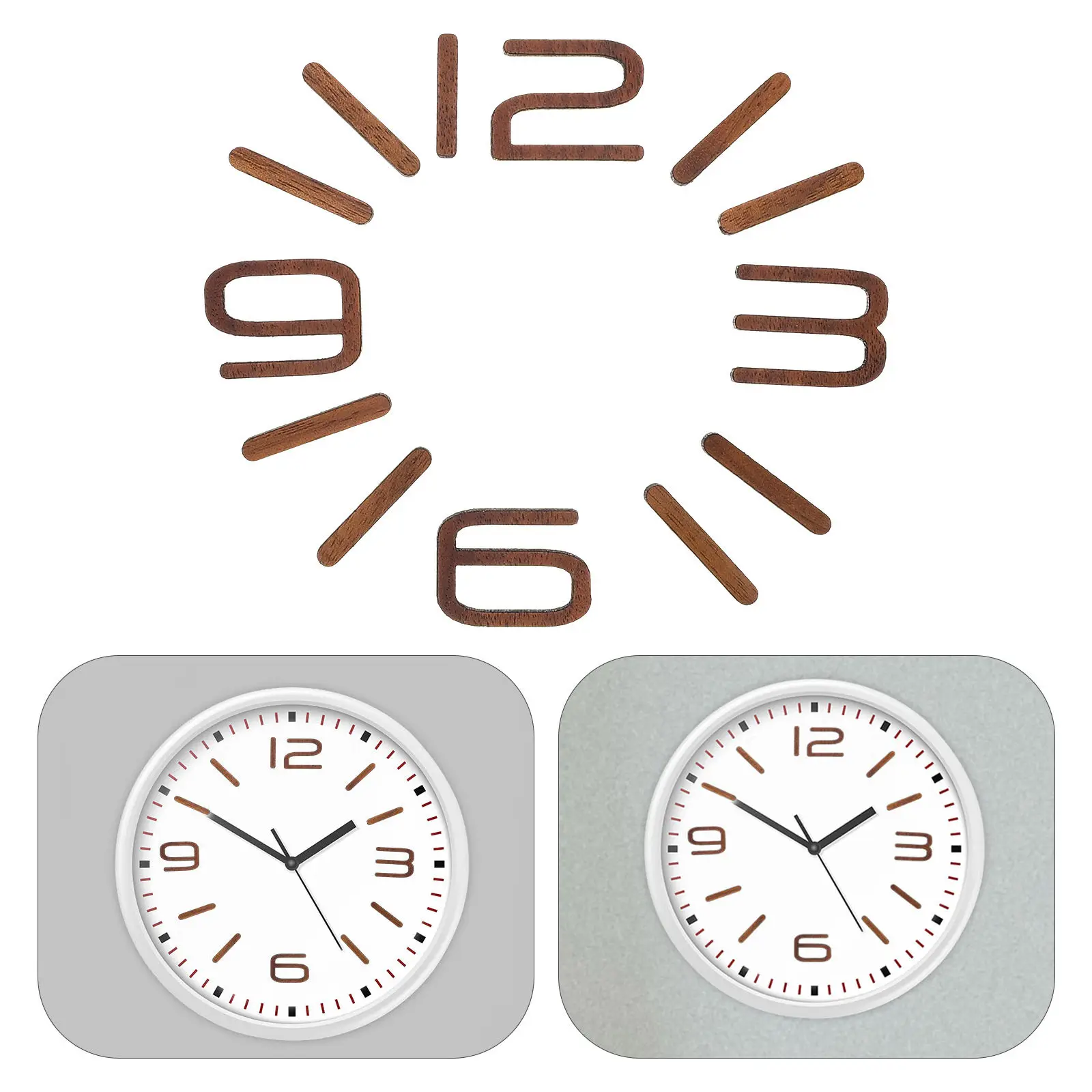 

1Set Roman Numerals Hanging Clock Wooden Numbers DIY Digital Wall Clock Repair Replacement Parts Set Hands Replacement Parts